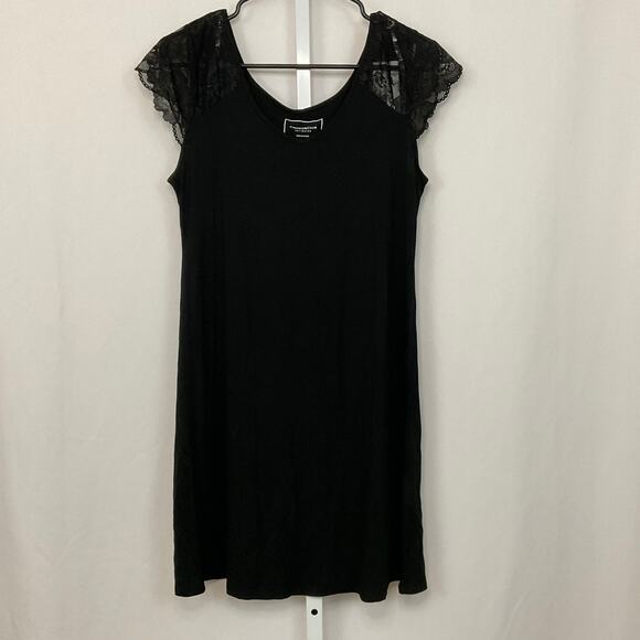 Charter Club Other - Charter Club Women’s Lace Trim Black Chemise Nightgown Size XS